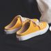 Spring/Summer New Student Canvas Women's Fashion Lace Up Board Open Small White Shoes Sandals Half Drag Brace Breathable_vogvips.com