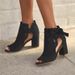 Medium Large Sandals Women's Side Air Bow Thick Heel Fish Mouth Roman Shoes_vogvips.com