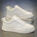 Men's Shoes Korean Breathable Sneakers, Large Size Casual Shoes, Fashionable Sports Shoes, White Shoes For Men, Cross Border Niche Harajuku_vogvips.com
