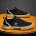 Labor Protection Breathable Canvas For Summer, Men's Trendy, Versatile, Anti Slip, Wear-resistant, Lazy Casual Shoes,_vogvips.com