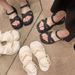 Women's Summer For Outdoor Wear, High-End Trendy Beach Sandals, Thick Sole, Lightweight, One-Strap Sandals_vogvips.com