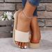 Women's Fashion Trend Anti-slip Wear Comfortable Soft Sole Lightweight Cool Mid-heel Slippers_vogvips.com