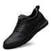 Men's Cowhide Breathable Sports And Leisure Shoes Men's Little White Board Shoes Invisible Inner Height Increase Elastic Band Round Head Men's Shoes_vogvips.com