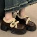 thick-soled Cotton Loafers Women's Velvet Round Head Height-increasing Muffin Small Leather Shoes_vogvips.com