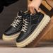 European Warm Series Mid-Top Autumn Casual High-Top Leather Martin Boots No-Tie Shoelaces Cotton Shoes Men's Winter Plush Warm_vogvips.com