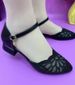 Hollow Soft Sole Medium Heel Sandals Women's Medium Heel Thick Heel Outer Wear Shallow Mouth Pointed Hollow Belt Mother Shoes_vogvips.com