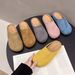 Women's Versatile Birken Sandals 2025 Spring And Autumn Thick Sole Slip-On Lazy Closed-Toe Half Slippers_vogvips.com