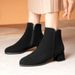 2025 Autumn Winter New Fashion Pointed Toe Suede Side Zipper Chunky Mid Heel Plus Size Women's Boots_vogvips.com