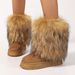 Women's Winter Furry Boots Fashion Y2K Trendy Cute Warm Platform Mid-Calf Snow Boots For Daily Wear Warm Thick Bottom Mid Tube Boots Snow Boots_vogvips.com