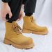 Martin Boots Medium Top Men's Chelsea Short Boots Casual Wear-resistant Desert Tooling Boots Men's Boots_vogvips.com