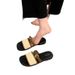 Stomp Feeling Soft Bottom Non-slip Flat Slippers Women's Outer Wear New Retro All-match Casual Beach Shoes_vogvips.com