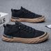 Labor Protection Summer New Breathable Ice Silk Canvas Men's Construction Site Work Anti Slip Sports Board Trendy Shoes_vogvips.com