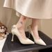 Rhinestone Tassel High For Women French Bow Crystal Shoes Fairy Style Thin Heels Main Wedding Dress Shiny Socialite_vogvips.com