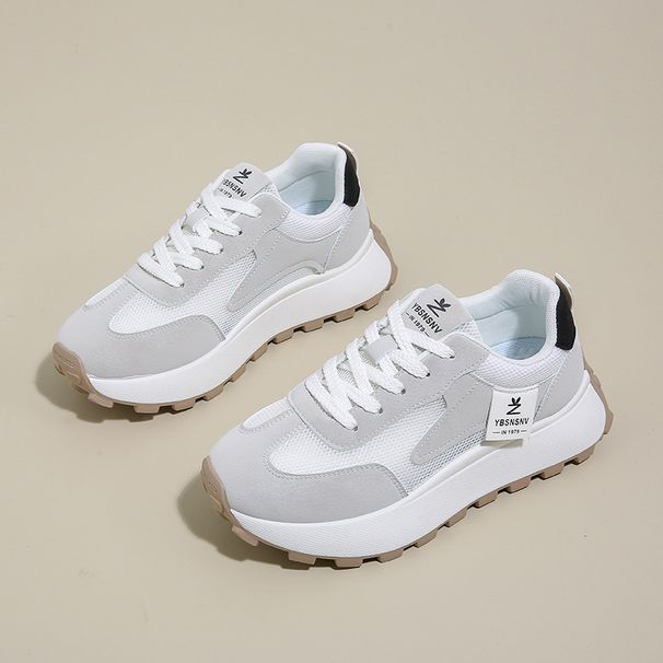Thick Soled Mesh Sports Casual Shoes For New Lightweight Dad Shoes All Match Student Running Shoes 2F31_vogvips.com