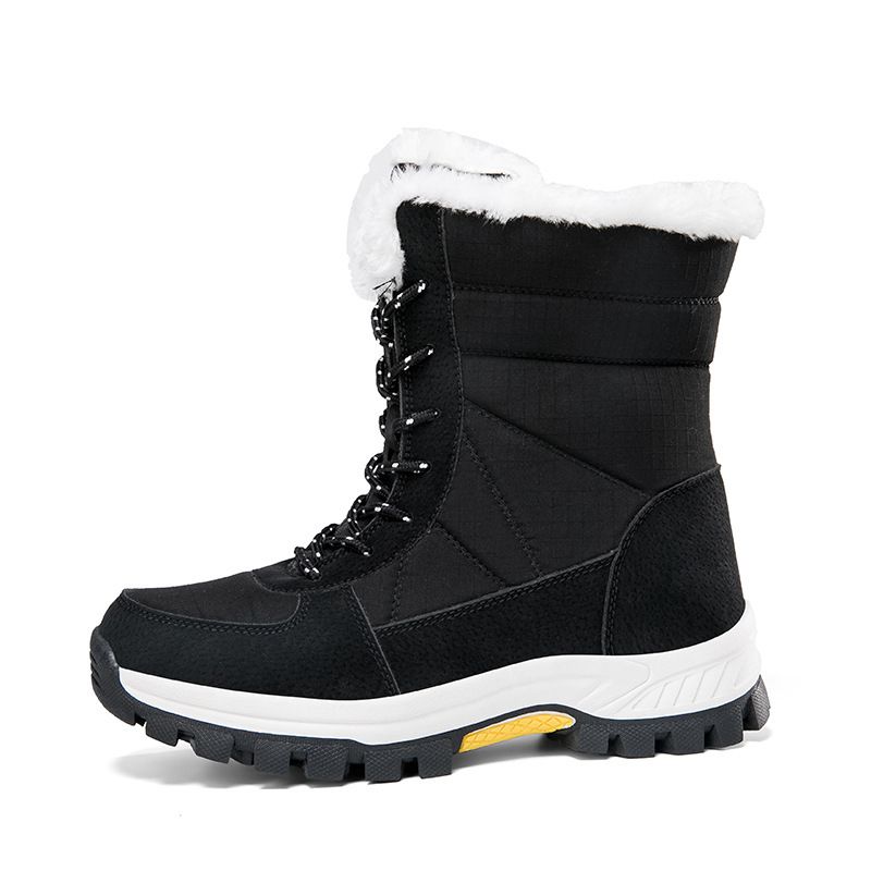 Women's Snow Winter Fleece Lined Thickened New Style Northeast Cotton Shoes Waterproof Non-Slip Outdoor Skiing Mid-Calf_vogvips.com