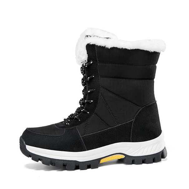 Women's Snow Winter Fleece Lined Thickened New Style Northeast Cotton Shoes Waterproof Non-Slip Outdoor Skiing Mid-Calf_vogvips.com