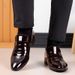 Leather Plus Size Business Formal Wear Breathable British Korean Version Pointed Groom Groomsman Wedding Fashionable_vogvips.com