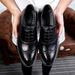 Euro Step British Brogue Carved Leather For Men, Summer New Trendy Breathable Formal Casual Shoes, Youth Korean Style Shoes_vogvips.com