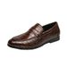 2025 New Summer Lazy Slip-On Loafers Men's Business Casual Large Size Leather Shoes_vogvips.com