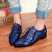 Spring Summer Autumn New Brogue Burnt Flower Hollow Square Heel Single Women's Pointed Toe Patent Ladies' Small Leather_vogvips.com