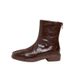 Washed Cowhide Vintage Distressed Leather Chelsea Boots With Hidden Wedge Heel, Round Toe, Slip-On Ankle Boots For Casual And Stylish Outfits_vogvips.com