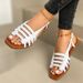 Plus-size Women's Sandals, Korean Version, 2020 New Style, Flat-soled Spring And Summer Fashion Woven Beach Shoes,_vogvips.com