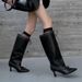 pointed-toe Stiletto Heels, Fashionable Women's Design With Studded Straps A Wide Shaft, Short Boots. 2025 Fall/Winter New_vogvips.com