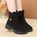 Soft Leather Warm Snow Boots For Women, New Winter With Added Fleece And Thickened Wool, Women's Short Sleeved Cotton Shoes_vogvips.com
