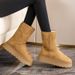 Long For Women New Hot-Selling Boots Winter Fleece-Lined Thickened Harbin Cold-Proof Snow Non-Slip Large Cotton Shoes_vogvips.com