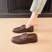 8988-11 Autumn New British Style Belt Buckle Loafers For Women Retro Tassel Soft Leather Small Shoes_vogvips.com