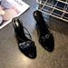 Slippers Women Wear High Heels Sandals In Summer, Thin Heels And Pointed Toes, Love Rhinestone Temperament, Spring And Autumn New Models_vogvips.com
