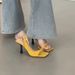 Women's One-strap Sandals 2026 Summer Model, Open-toed, Suitable For Wearing With Skirts, Versatile Square Toe, Simple_vogvips.com