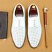 White dress shoes leather hollow soft side business casual summer breathable_vogvips.com