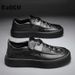 British Style Mens Fashion Leather Casual Spring Autumn Outdoor Office Slip-On Loafers Flat Skate Shoes Comfortable_vogvips.com