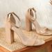 Cross-Border European And American Sandals For Women, Open Toe, One Strap Buckle, Hollow High Women's Shoes, Chunky Heel_vogvips.com