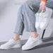 White Sneakers For Women Ins Trend 2025 Spring Autumn Korean Version Versatile Fashion Board Student Platform Flat_vogvips.com