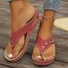 Women's Shoes Summer Large Size Women's Shoes Wedge Heel Clip Toe Sandals Style Casual And Comfortable Polyurethane Sole_vogvips.com