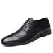 Cost performance Classic Oxfords Leather Formal Pointed Toe Business Office Dress Man Brogue Flats Wedding Party Shoes_vogvips.com