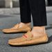 Cross-border Hot-selling New Handmade Leather Shoes, British-style Fashionable Men's Casual Loafers_vogvips.com