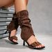 2026 New European And American Style Brown Suede High-Heeled Sandal Boots For Women, Open-Toed, Slimming Leg Ring,_vogvips.com