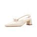 Qianluhui Textured Patent Leather Fashionable Bow Sweet Style Summer Closed-Toe Backless Sandals Elegant Women's Shoes_vogvips.com