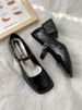 Women's With Soles Thick Heels, Silver Mary Jane Square Toe 2025 Spring And Autumn New Small Leather Shoes, Women's_vogvips.com