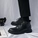 European Warm Series Light Mature Style Versatile Black Short Men Genuine Korean Version High-top Leather Shoes British Martin Men's Boots_vogvips.com