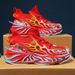 2025 New Chinese Red Shoes Couple Running Shoes Light Non-Slip Shock Absorption Breathable Flying Woven Sports Trendy Shoes_vogvips.com