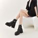 Women Ankle Boots Autumn Winter Short Boots Plus Size Women S Short Punk Street Style Zipper Elastic Strap Black Fashion Martin Boots_vogvips.com