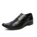 Euro Step Men's Leather Brogue British Style Casual Business Shoes With 4cm Height Increase For Hairstylists, Suits, Weddings_vogvips.com