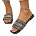 Women’s Shoes Large Size Fashion Sandals For Women Summer New Style Fashion Woven Flip Flops_vogvips.com