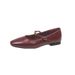 Women's Shoes Flat-bottomed Evening Wind Shallow Mouth Single Shoes Women's French Soft French Retro Mary Jane Women's Shoes_vogvips.com
