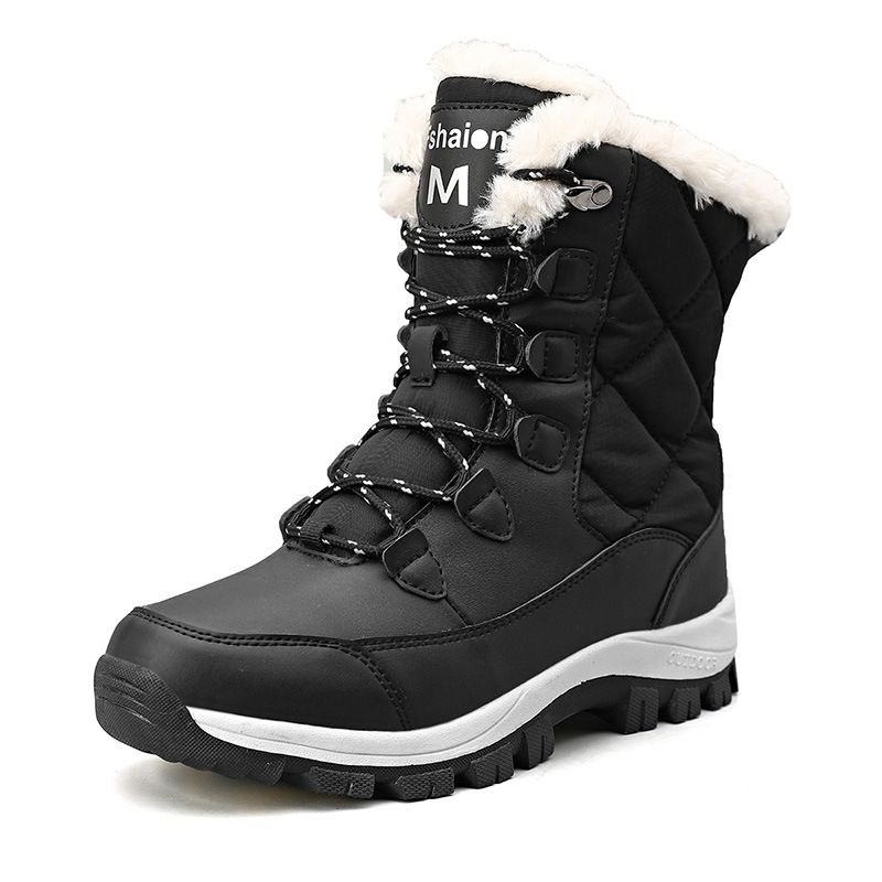 New Winter Snow Boots, Women's Midsole, Warm And Plush Thick Outdoor Skiing Cotton Shoes_vogvips.com