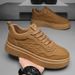 Men’s Shoes White shoes Spring and summer breathable thick soled casual shoes all match white men's height enhancing embossed high end trendy shoes_vogvips.com